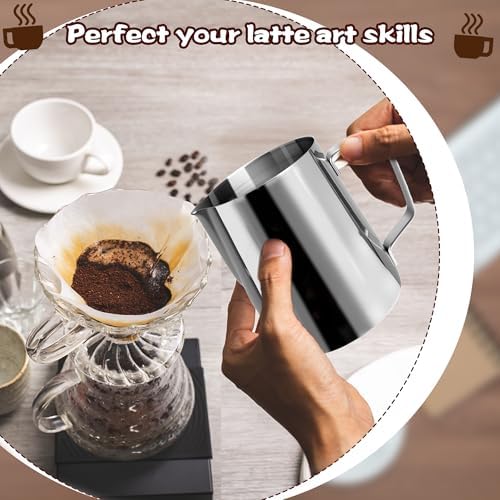 6 Pack Milk Frothing Pitcher Stainless Steel 20 oz Espresso Steaming