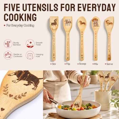8 Pcs Dachshund Gifts for Women, Weiner Dog Kitchen Decor Cooking