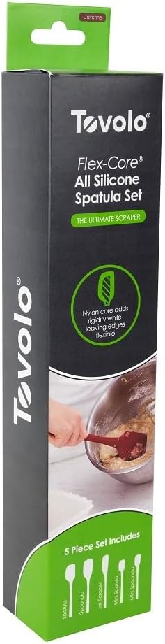 Tovolo Flex Core 5 Piece Silicone Spatula Set Heat Resistant All Silicone - Image 6