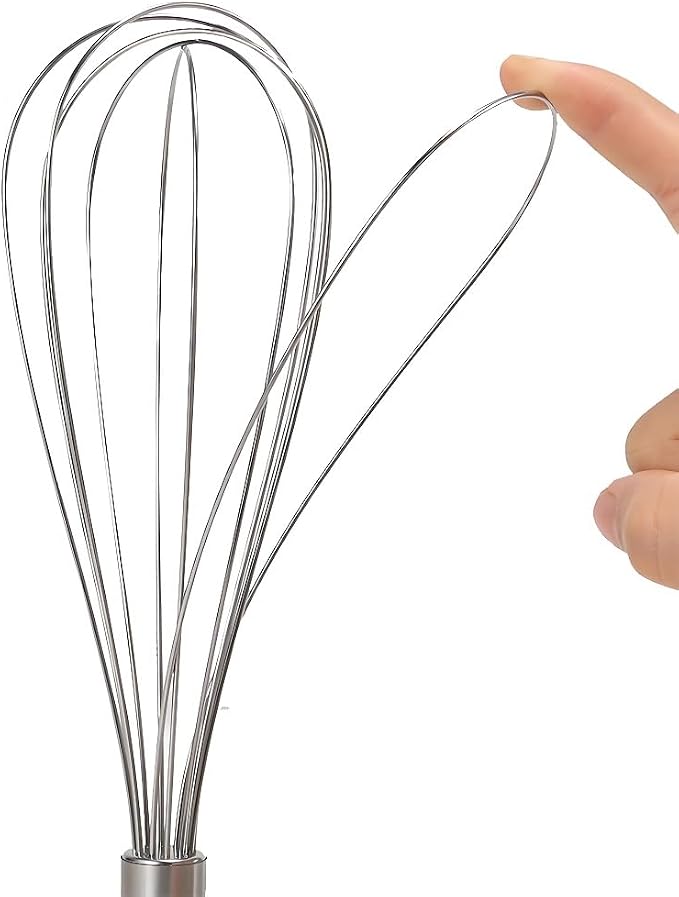 10 inch Stainless Steel Whisk, 5 inches - Image 4