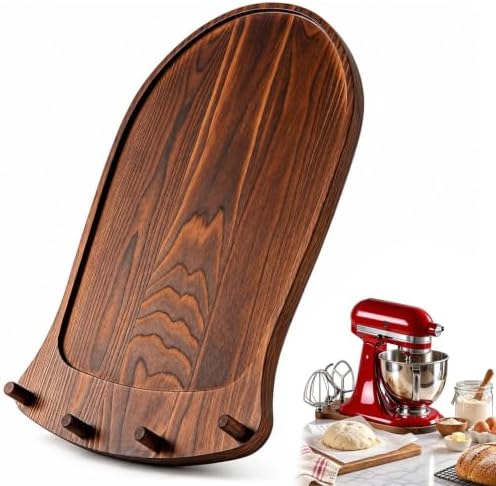 Handmade Bamboo Mixer Mobile Tray Kitchen Slider Countertop Appliance
