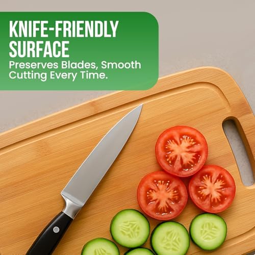 Wood Cutting Boards for Kitchen - Bamboo Cutting Board Cutting Boards