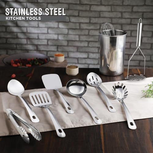 Avador Set of 10 Stainless Steel Kitchen Tools