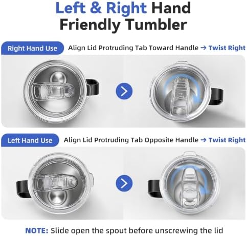 30 oz Stainless Steel Tumbler with Handle and Lid, 1 Pack