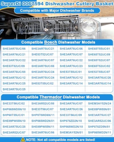 00675794 Dishwasher Cutlery Basket Fits Bosch Thermador 800/500 Series