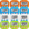 12 Pack Multi-Function Digital Timers, Large LCD Display
