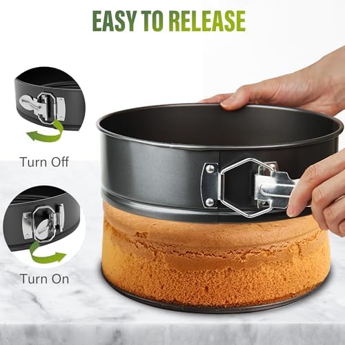 Vakoo 9 Inch Springform Pan, Nonstick, Removable Bottom for Easy