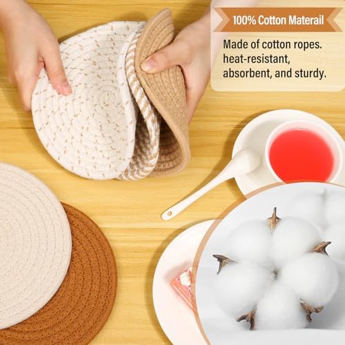Tidponra Trivet Mats Set for Hot Dishes, 5 Heat Resistant Pot Holders