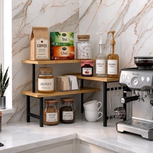 3-Tier Bamboo Corner Organizer Shelf