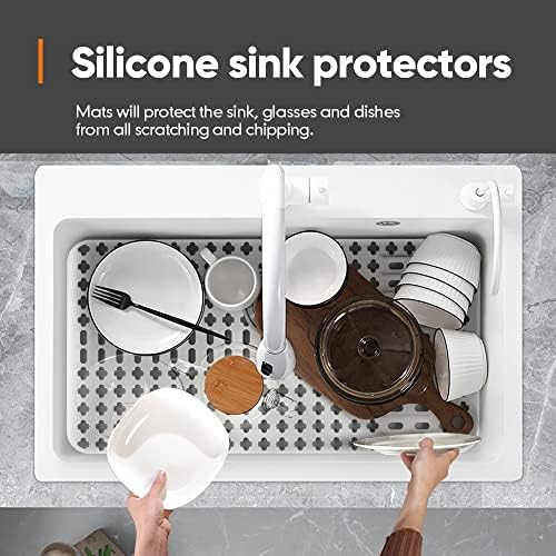 Moryimi 25" Silicone Sink Mat, White
