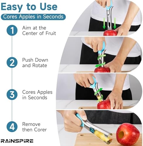 Rainspire Apple Corer Tool Kitchen Apple Core Remover Stainless Steel
