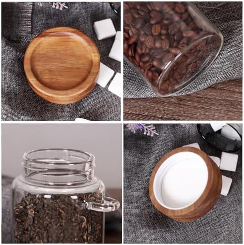 SAIOOL Loose Leaf Tea Storage Canister Set, 4 Pieces, 16 OZ