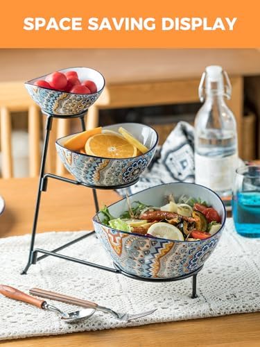 YHOSSEUN 3 Tier Serving Bowls, Serving Dishes for Entertaining Porcelain
