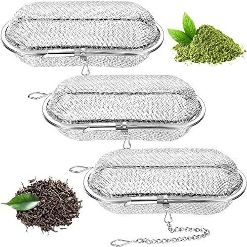 Hoolerry 3 Pcs Large Tea Ball Infusers, Loose Leaf Tea Strainers