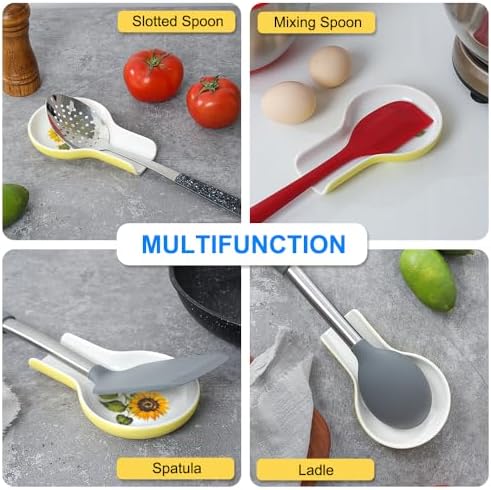 Spoon Rest for Stove Top Kitchen Decor Ceramic Spoon Holder