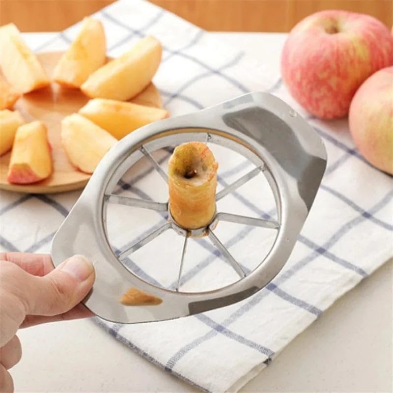 Stainless Steel Apple Cutter Slicer 8 Blade Fruit Divider Corer with