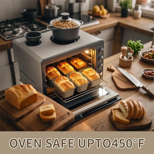 12 Pieces Mini Loaf Pans for Baking Bread Nonstick Carbon Steel Baking