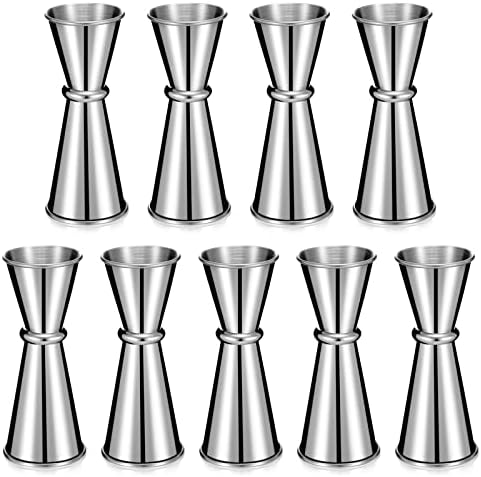 Yinkin 9 Pcs Jigger Bartending Cocktail 2 oz 1 oz Japanese Double