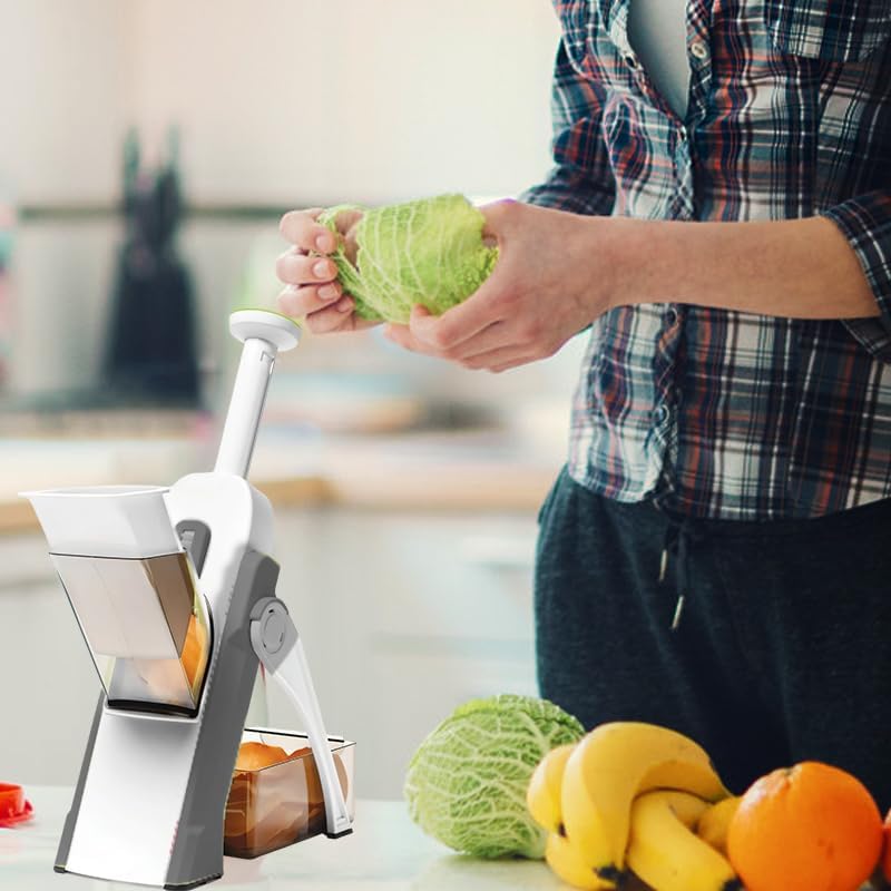Saker 5-in-1 Adjustable Vegetable Slicer, 0.1-8mm