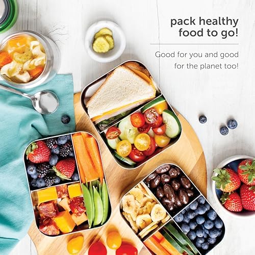 LunchBots Rounds 4 oz Leak Proof Stainless Snack Containers 2pk Purple