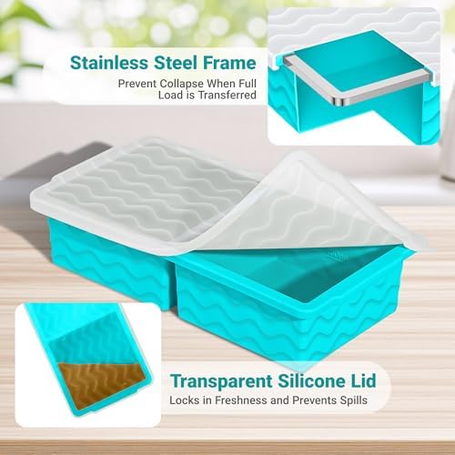 Aopigavi Silicone Freezer Tray with Lid – 2-Cup Soup Freezer Container