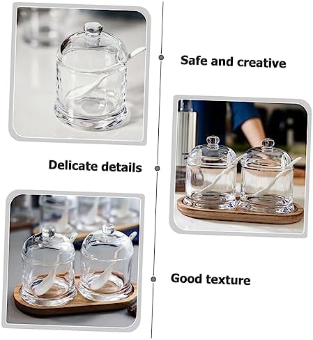 Glass Seasoning Dispenser with Ceramic Lid, Kitchen Spice Jar