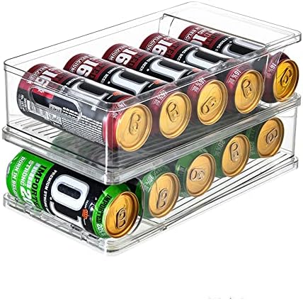 Xicennego 2-Tier Soda Can Organizer, 500ml/17oz, Stackable