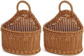 2 Pcs Hanging Wall Basket for Pantry Storage, Woven Wall Baskets for