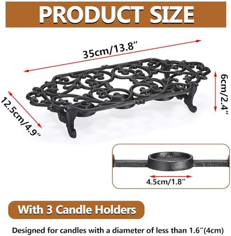 Sumnacon Cast Iron Teapot Warmer, Heavy Duty Teapot Warmer Stand with