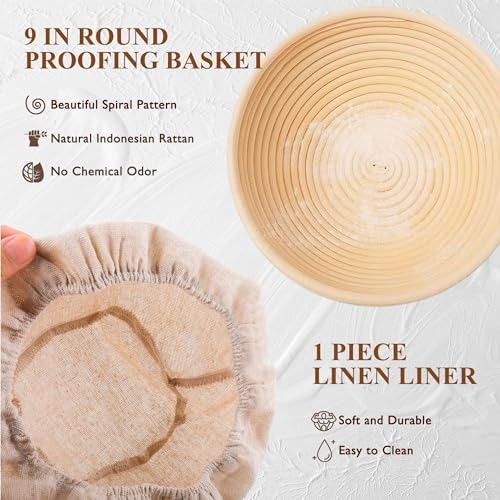 Complete Sourdough Starter Kit, Banneton Bread Proofing Basket