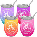 4 Pcs Girls Trip Wine Tumbler With Lid, Girls Trip Gifts Favors