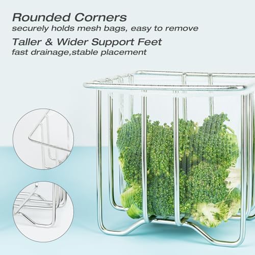 Kitchen Sink Strainer with Basket Holder and 200 Net Bags