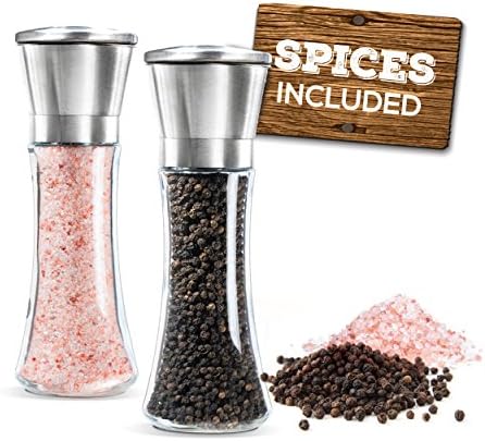 Mason Mil Stainless Steel Salt and Pepper Grinder Set