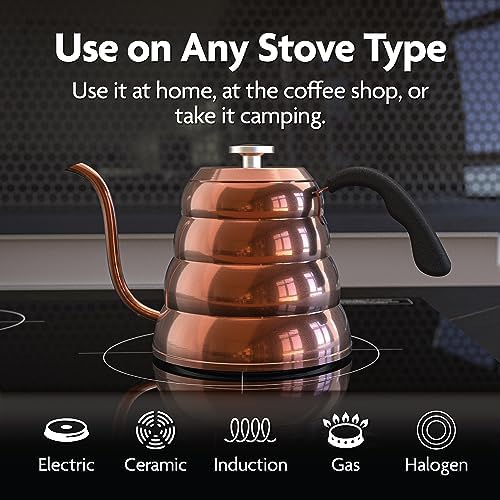 Viante Gooseneck Stovetop Pour Over Kettle with Thermometer