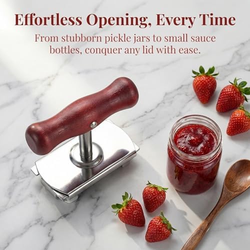 Cap Crack Jar Opener, Jar Openers for Seniors & Weak Hands(White)