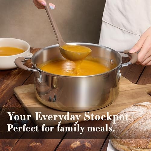 CAROTE 19pcs Tri-Ply Stainless Steel Cookware Set with Detachable