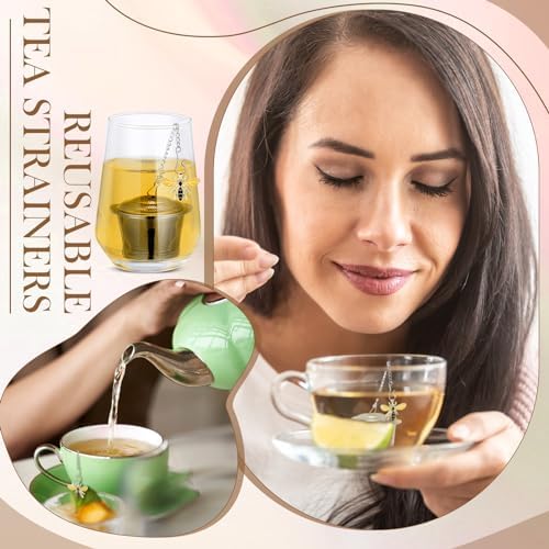 FoldTier 3 Sets Tea Infusers Loose Tea, Stainless Steel Leaf Strainers