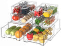 damynuo 14 Pack Clear Fridge Organizer with Lids