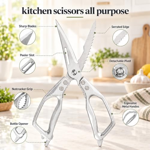 Detachable Kitchen Shears Scissors Heavy Duty for Poultry Meat Chicken