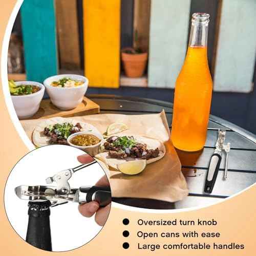 Gisafai 10 Pcs Can Opener Manual Bulk Smooth Edge Handheld Sharp Blade