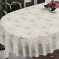 Geometrical Oval Tablecloth Farmhouse 52"x70" Waterproof Table Cloth