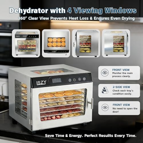 10-Tray Stainless Steel Food Dehydrator Machine