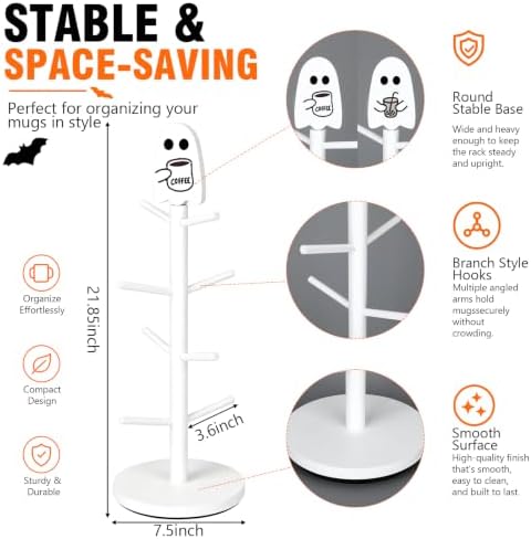 DoubleFill Halloween Coffee Table Decor Ghost Coffee Mug Holder