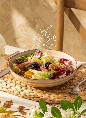 Sweese 6-Pack Ceramic Pasta Bowls, Neutral Extra Large 30 Fl Oz