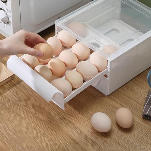 Double Layer Drawer Storage Box Convenient Eggs Household Eggs