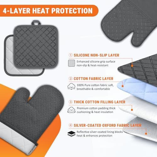 10-Piece Oven Mitt, Pot Holder and Kitchen Towel Set