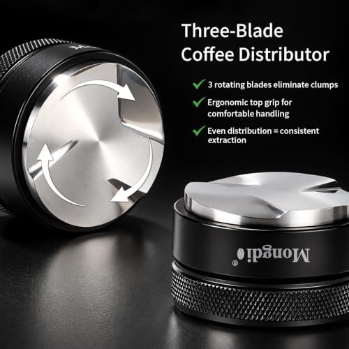 Mongdio 51mm Espresso Accessories Kit: Tamper, Distributor & Dosing