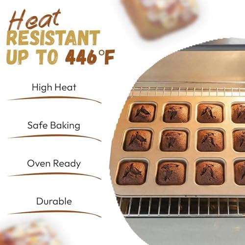 Good Dee's Square Non-Stick 12-Cup Muffin Pan - Naturally Slick