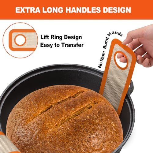 Angadona 2 Size Sourdough Silicone Bread Sling - 9.5 inch and 8.3 inch
