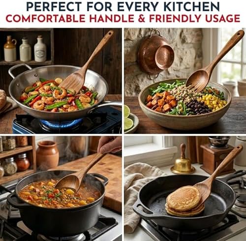6-Piece Teak Wood Cooking Utensil Set